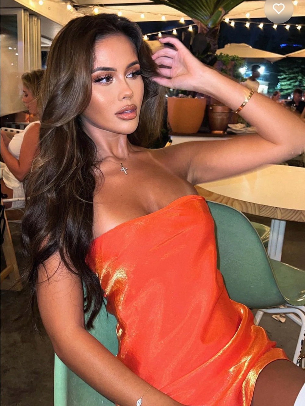 White Fox Mini Dress - Bright Orange
